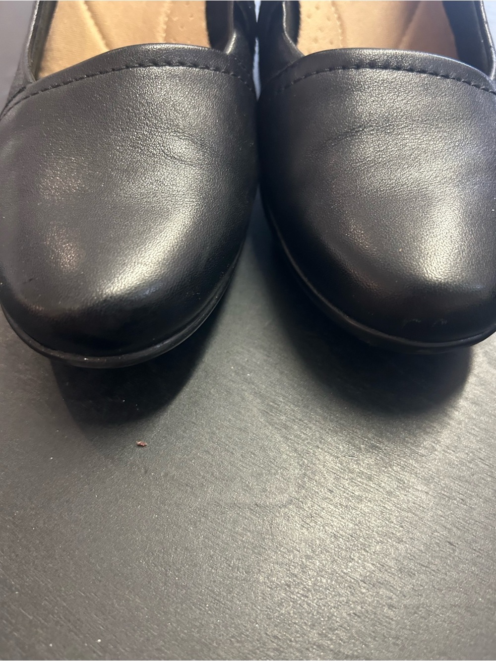 Clarks Black Mary Jane Comfort Flats - Picture 4 of 7